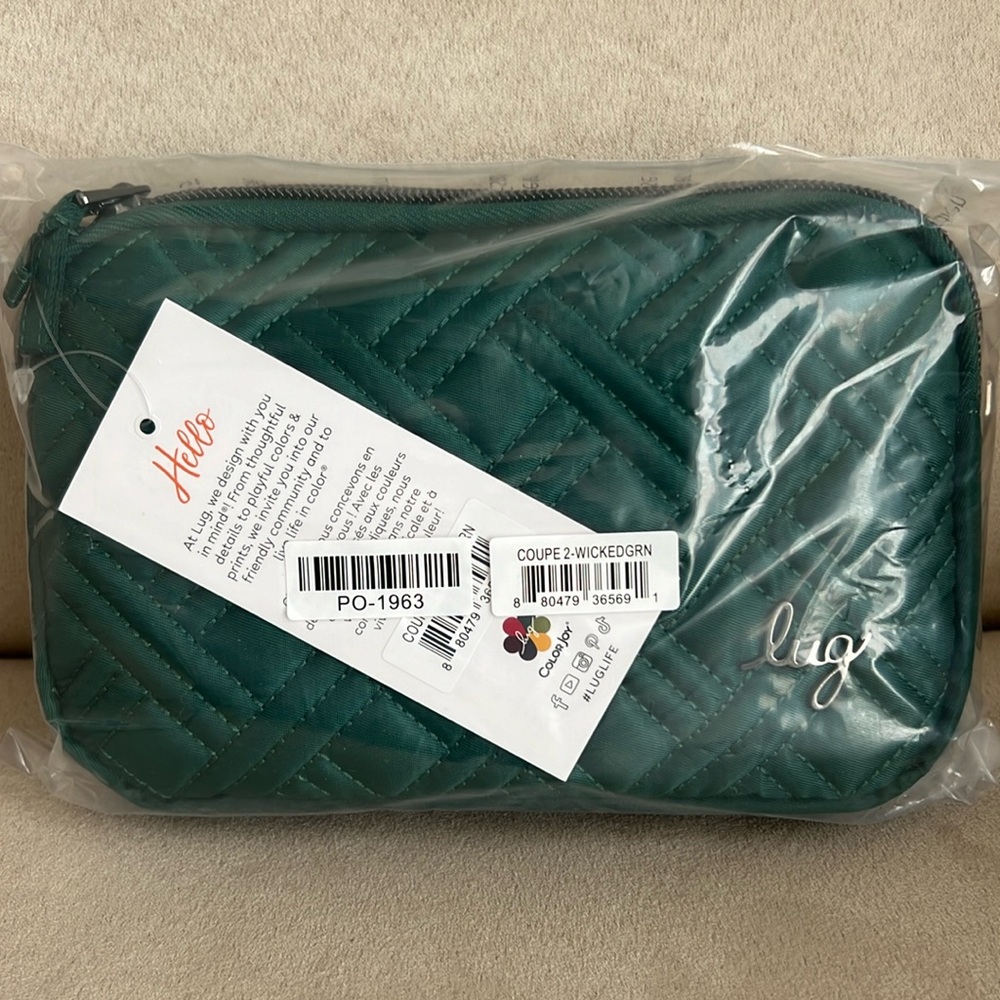 NWT Lug Coupe 2 Convertible Crossbody Bag in Wickedly Green